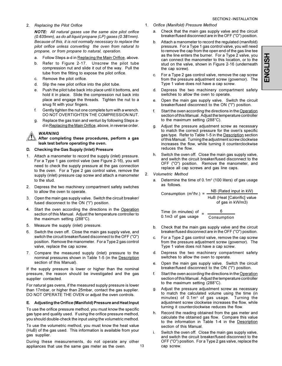 English | Middleby Marshall PS500 User Manual | Page 13 / 28
