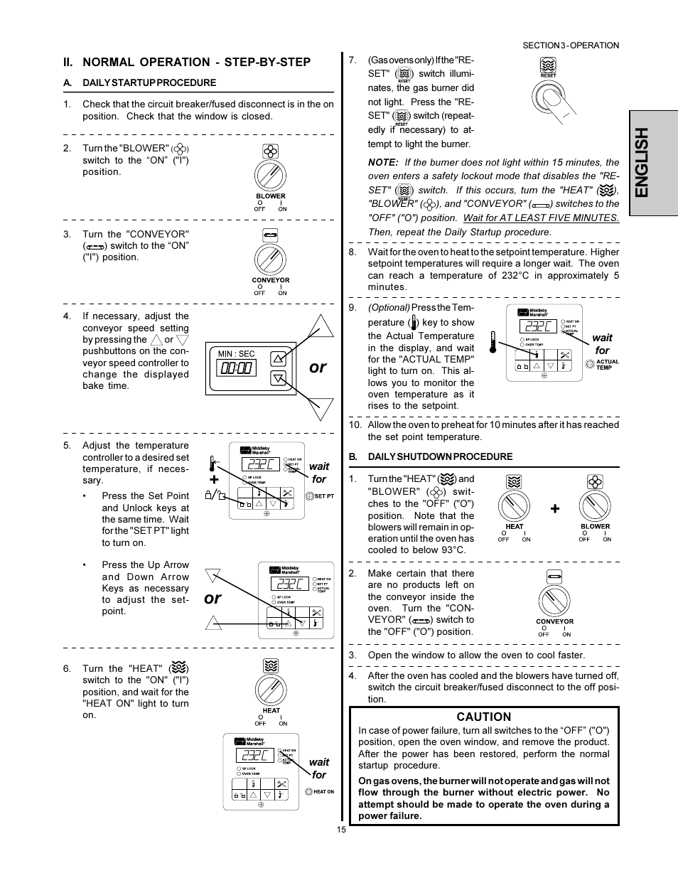 English | Middleby Marshall PS500 User Manual | Page 15 / 28