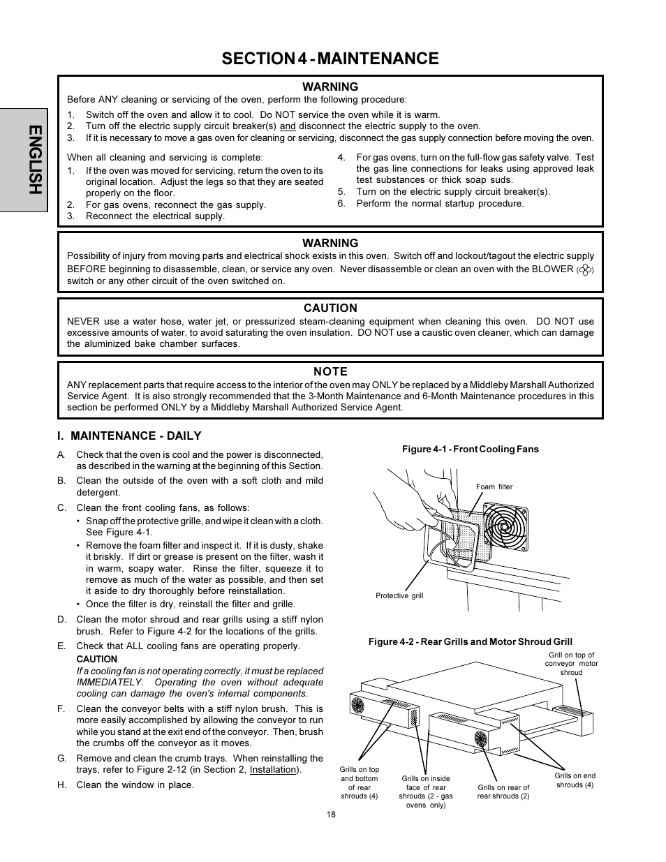 English | Middleby Marshall PS500 User Manual | Page 18 / 28