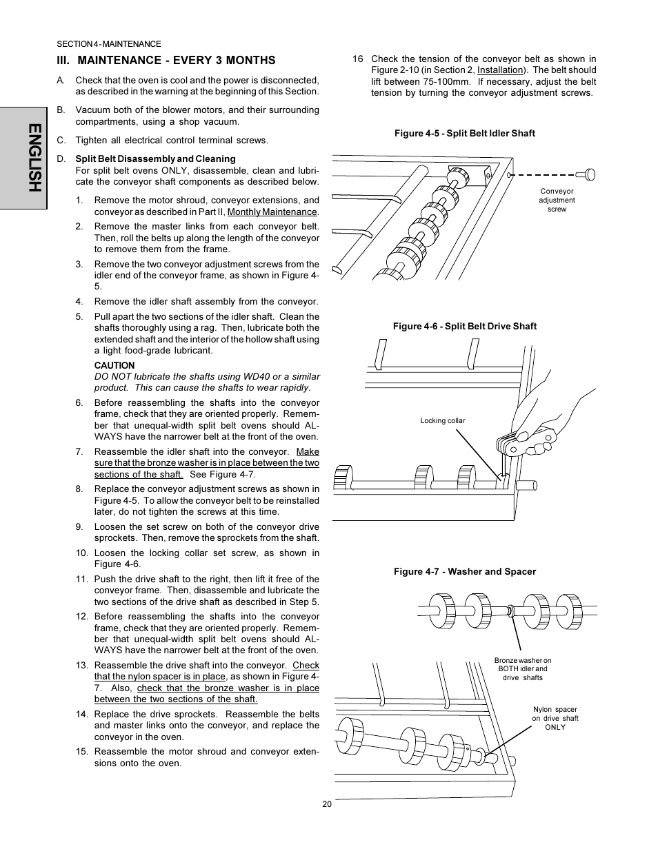 English | Middleby Marshall PS500 User Manual | Page 20 / 28