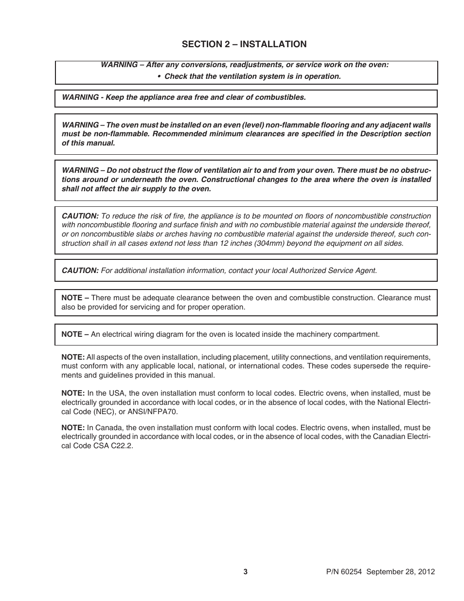 Middleby Marshall PS740 Series Electric Ovens 60254 User Manual | Page 7 / 36