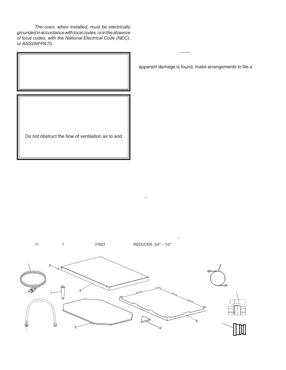 Caution, I. unloading | Middleby Marshall PS528-SERIES PS528G User Manual | Page 12 / 48