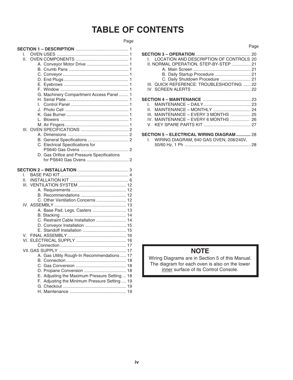 Middleby Marshall PS640 User Manual | Page 4 / 36