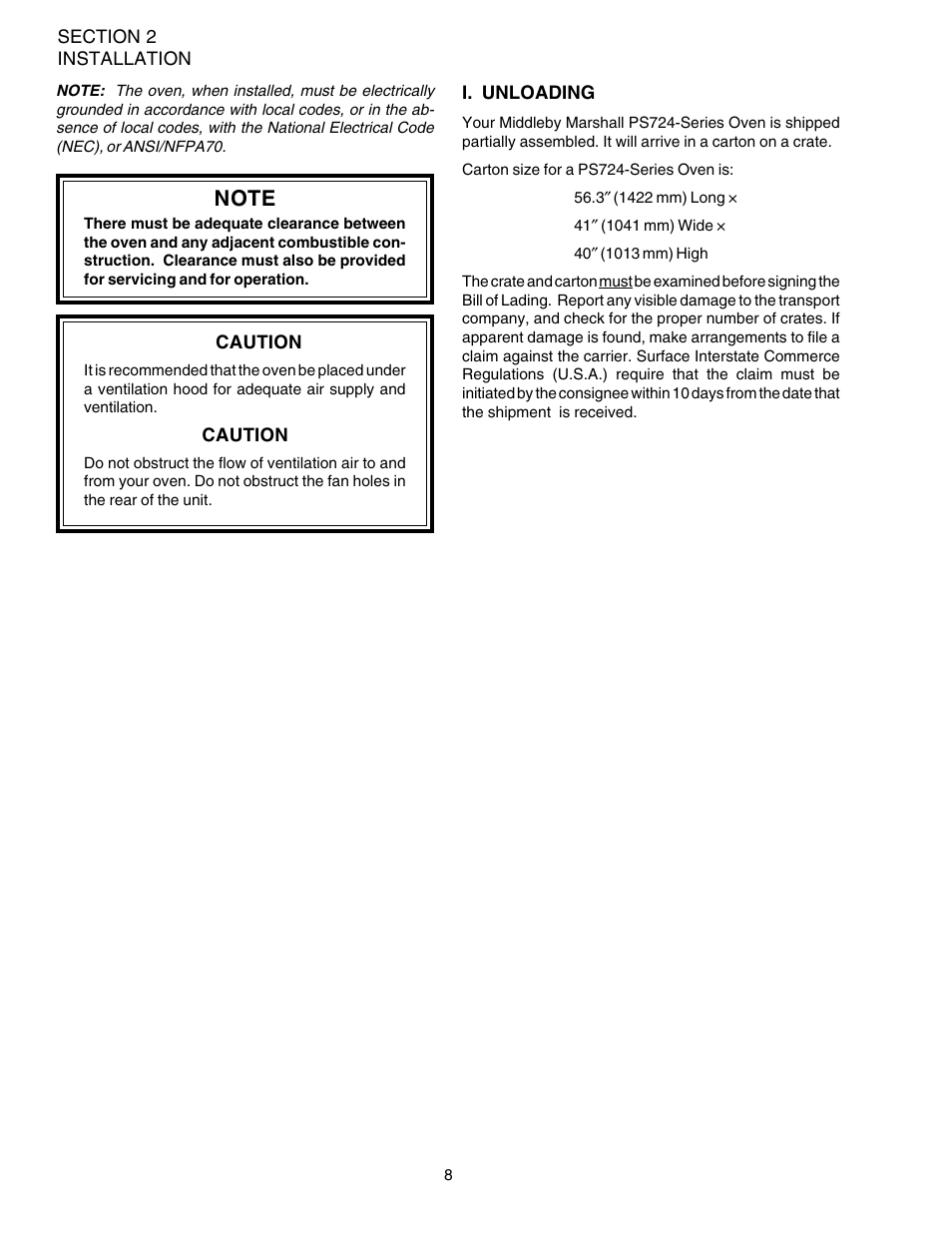 Middleby Marshall Ovens PS724E User Manual | Page 12 / 48