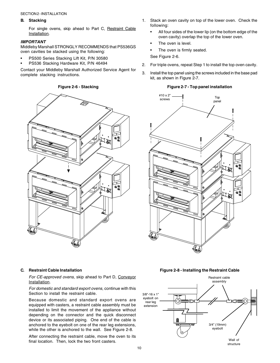 English | Middleby Marshall Gas Ovens PS53GS Gas User Manual | Page 10 / 44