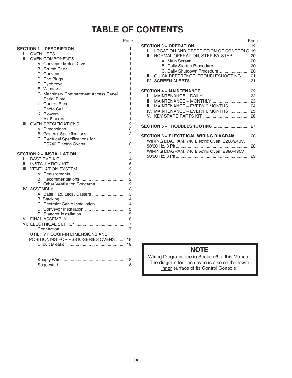 Middleby Marshall PS740E User Manual | Page 4 / 36