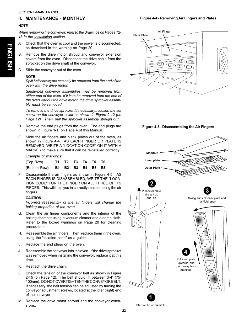 English | Middleby Marshall PS300F User Manual | Page 22 / 24