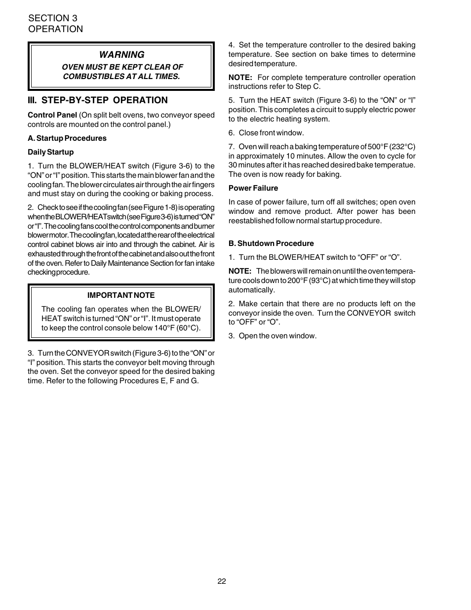 Warning | Middleby Marshall PS536ES User Manual | Page 26 / 72
