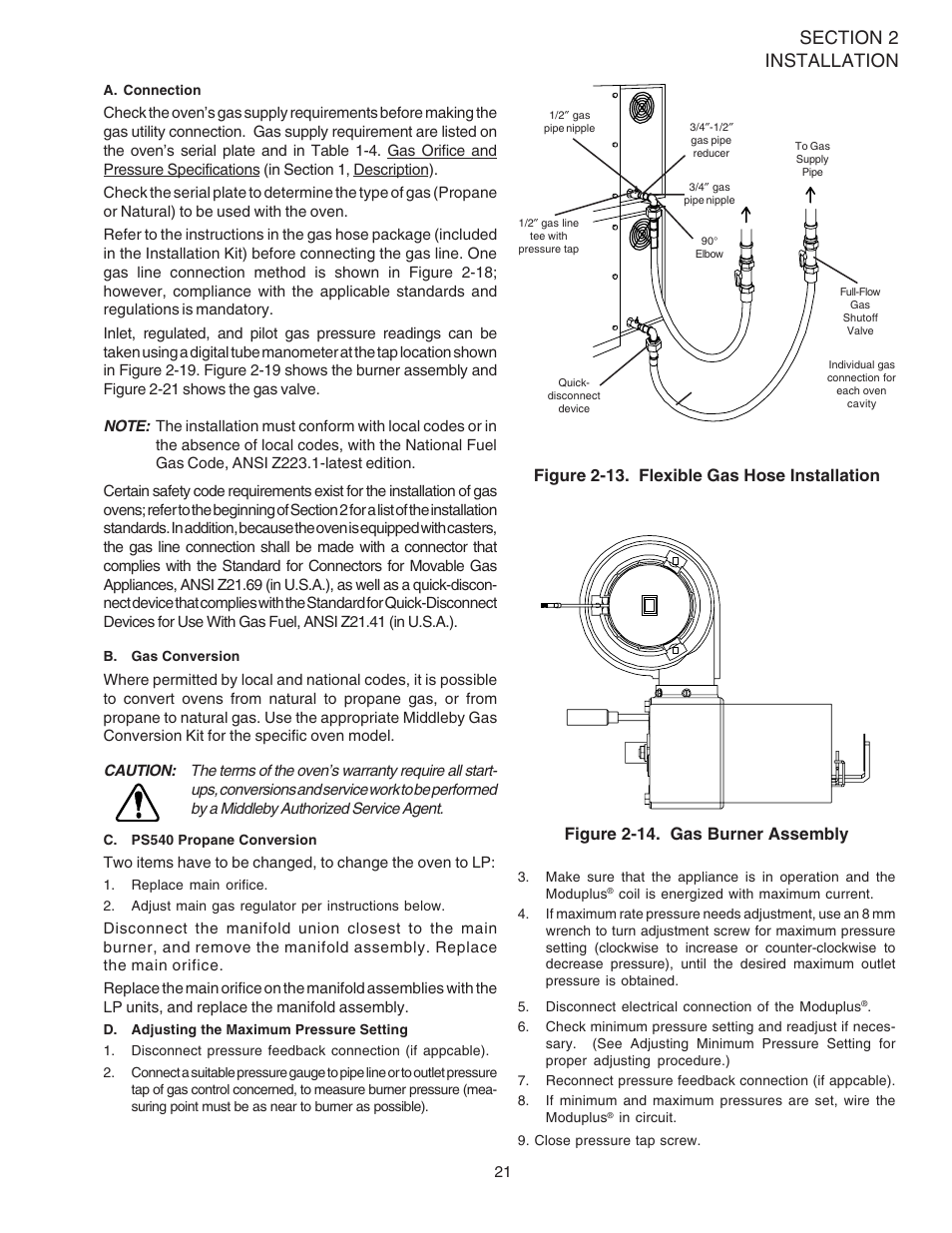 Middleby Marshall PS540-Series Ovens PS540G User Manual | Page 25 / 76