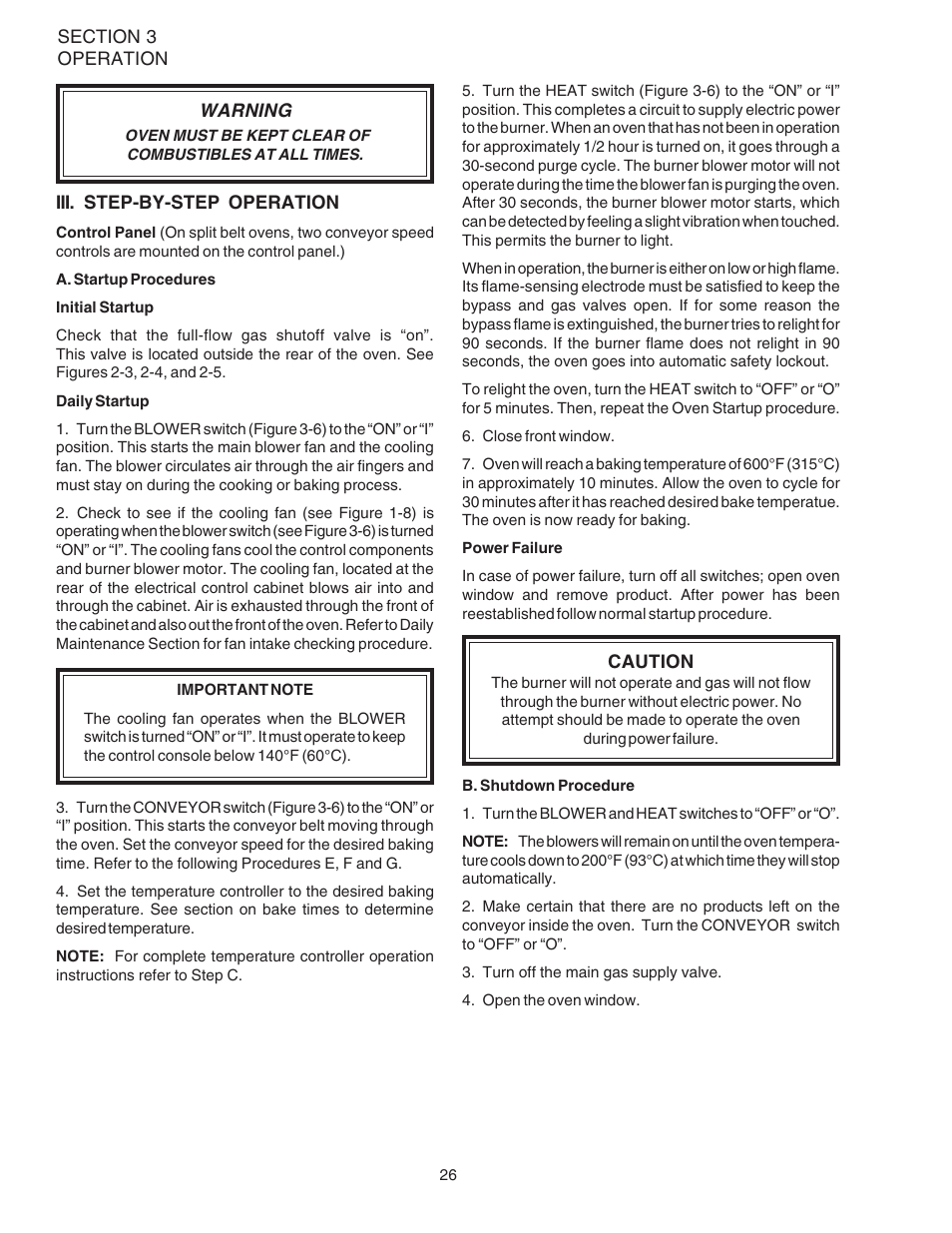 Warning | Middleby Marshall PS540-Series Ovens PS540G User Manual | Page 30 / 76