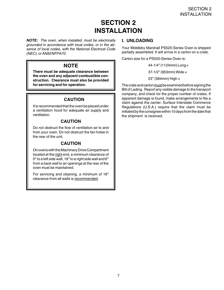 Middleby Marshall PS520 User Manual | Page 11 / 60