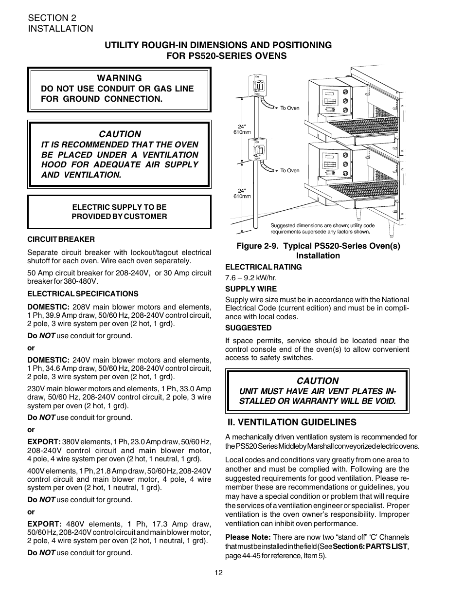 Middleby Marshall PS520 User Manual | Page 16 / 60