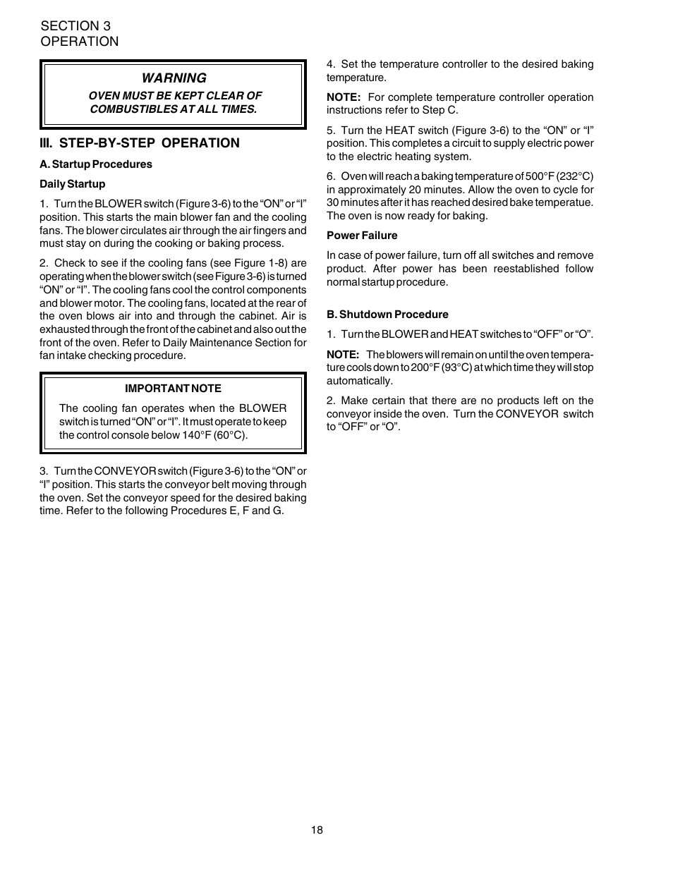 Warning | Middleby Marshall PS520 User Manual | Page 22 / 60