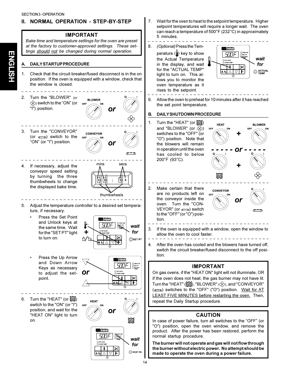 English, Or - - - - - or | Middleby Marshall PS314SBI User Manual | Page 14 / 20