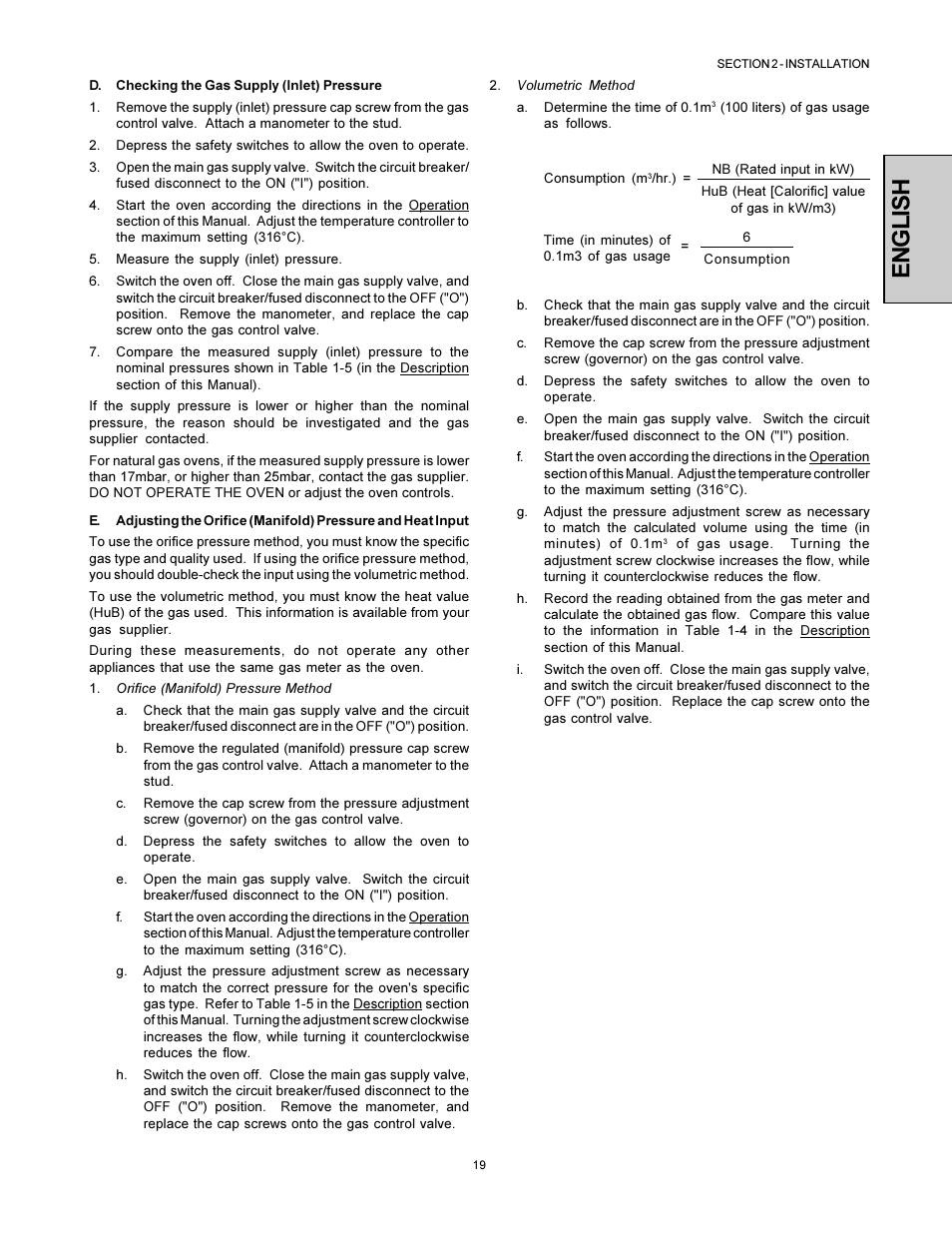English | Middleby Marshall Model PS536 User Manual | Page 19 / 34