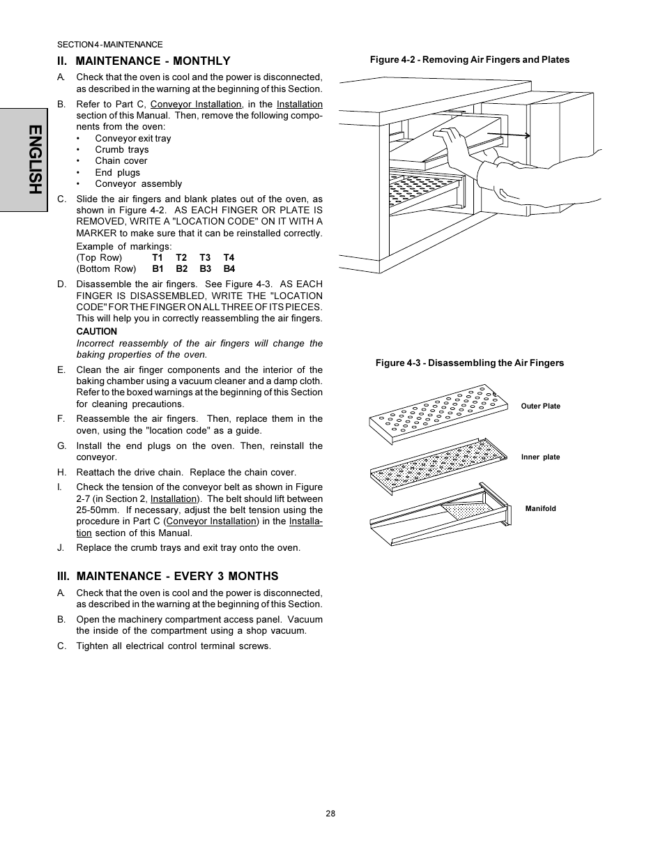 English | Middleby Marshall Model PS536 User Manual | Page 28 / 34