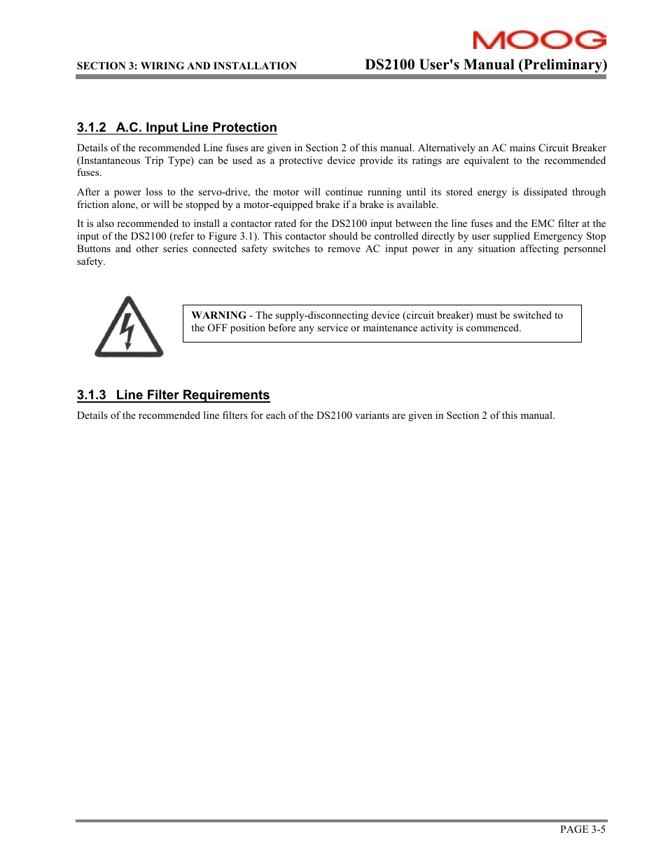Ds2100 user's manual (preliminary) | Moog DS2100 User Manual | Page 11 / 81