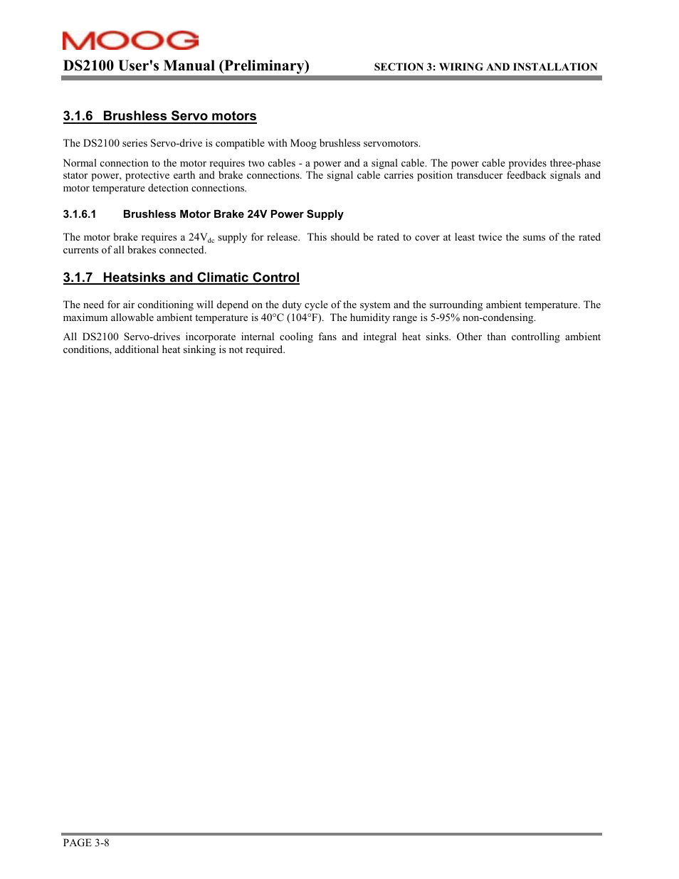 Ds2100 user's manual (preliminary) | Moog DS2100 User Manual | Page 14 / 81