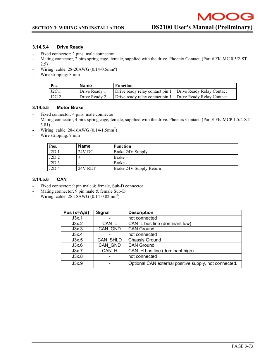 Ds2100 user's manual (preliminary) | Moog DS2100 User Manual | Page 79 / 81