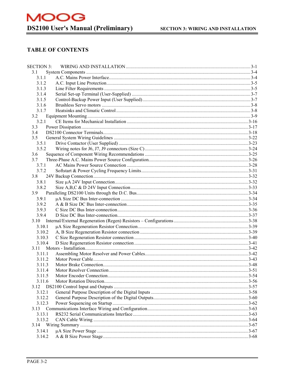 Moog DS2100 User Manual | Page 8 / 81