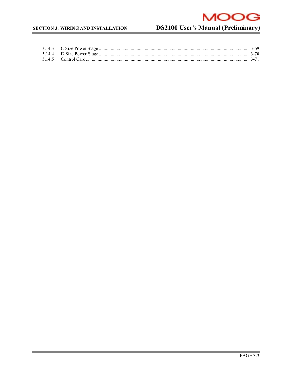 Ds2100 user's manual (preliminary) | Moog DS2100 User Manual | Page 9 / 81