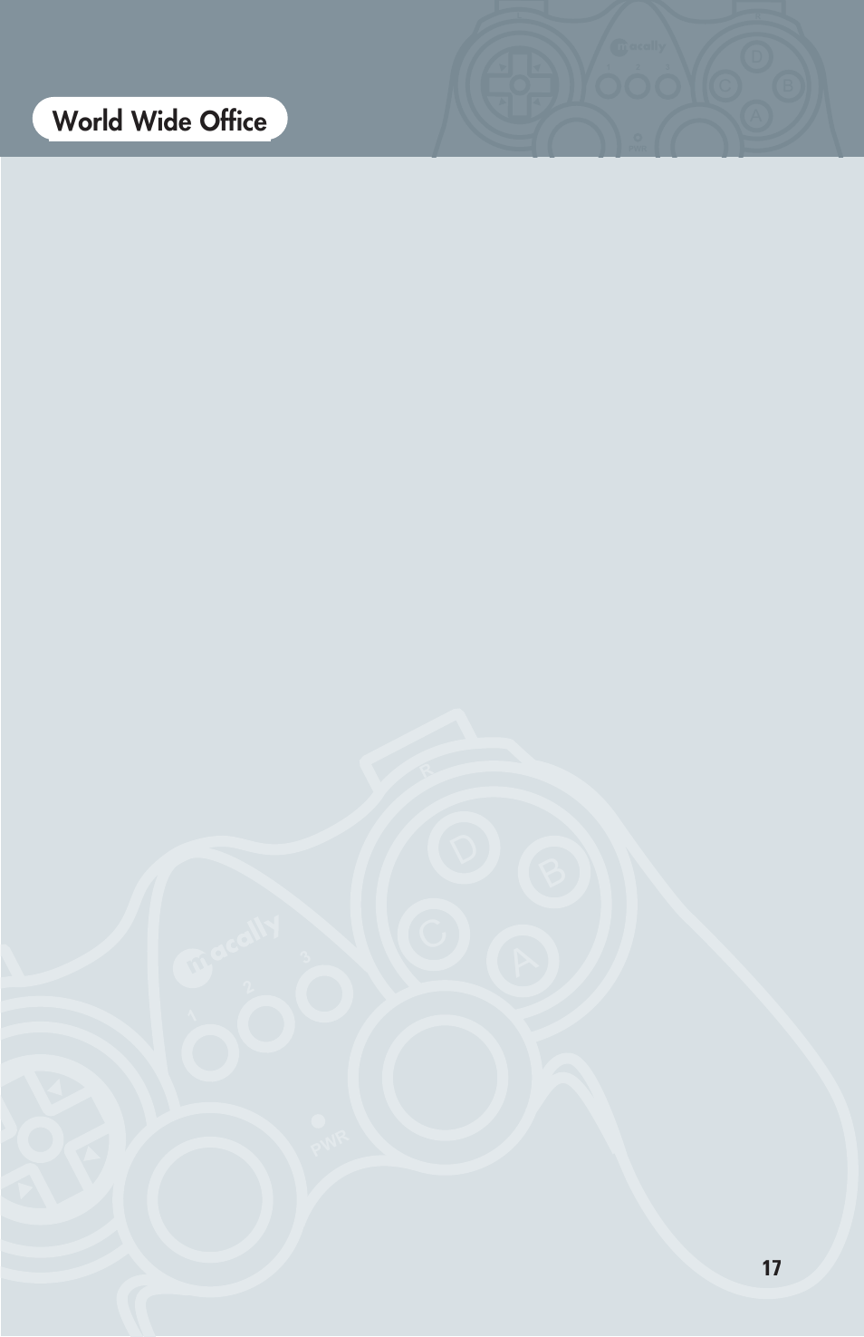 World wide office, Ad c b | Macally OS X User Manual | Page 17 / 17