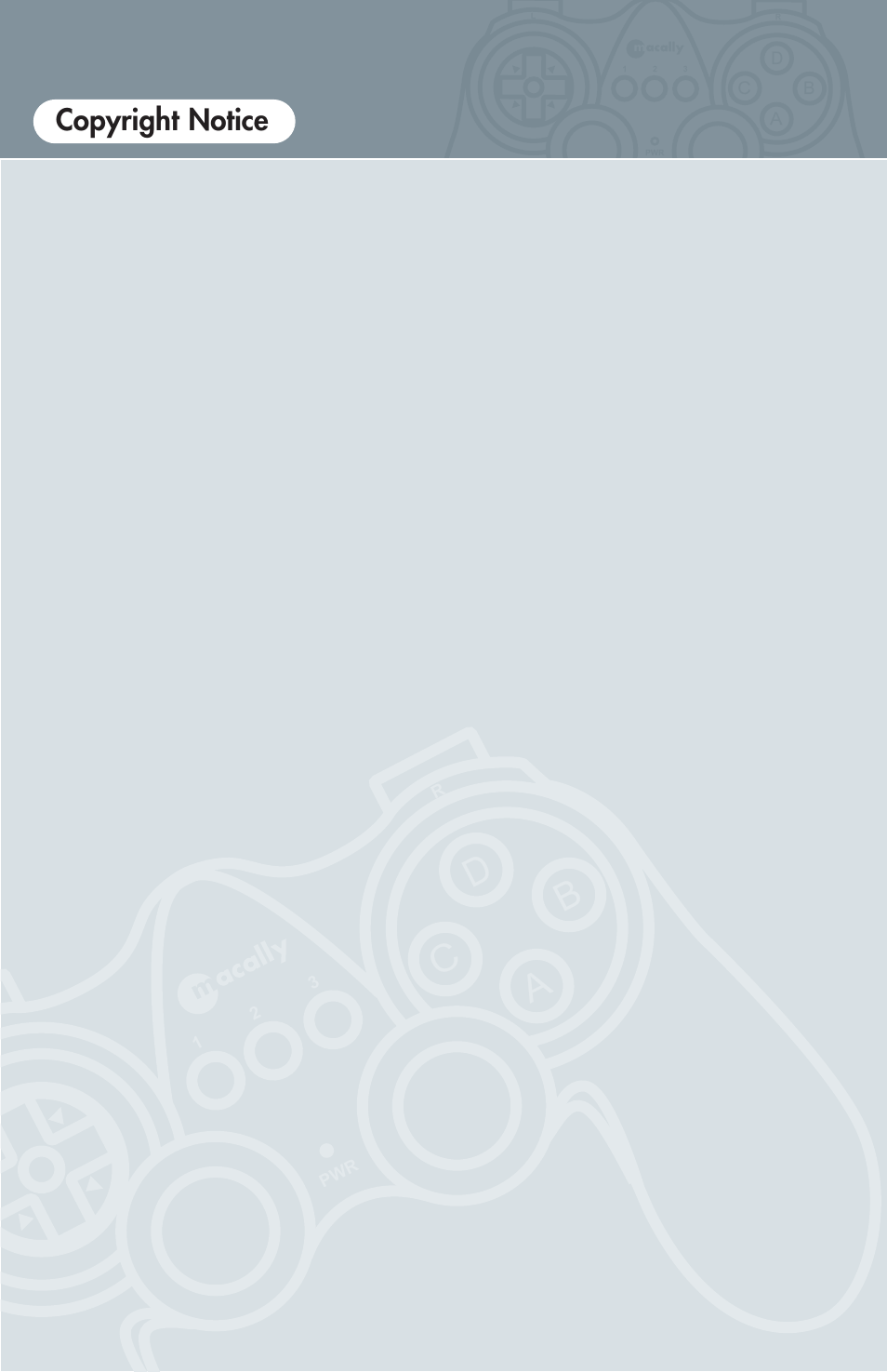 Ad c b, Copyright notice | Macally OS X User Manual | Page 2 / 17