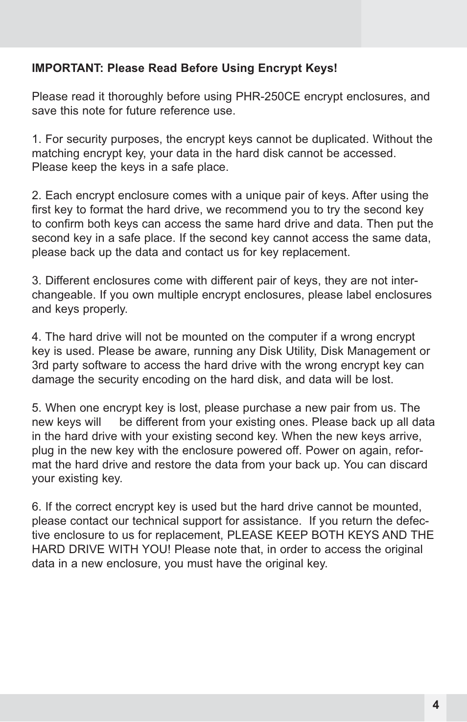 Macally PHR-250CE User Manual | Page 4 / 22
