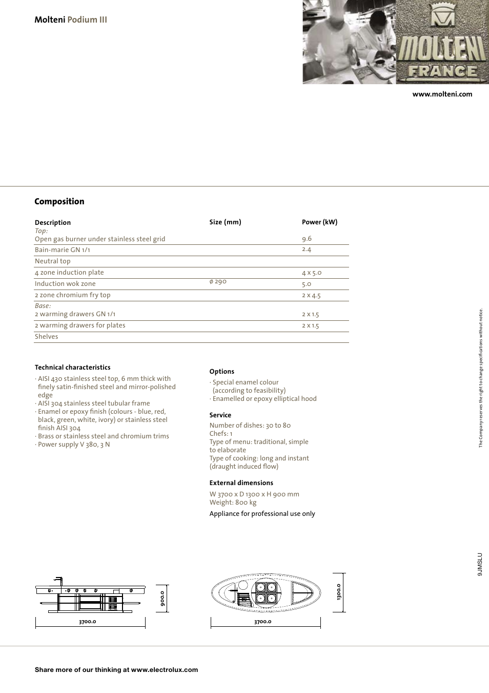 Composition, Molteni podium iii | Molteni Podium III User Manual | Page 2 / 2