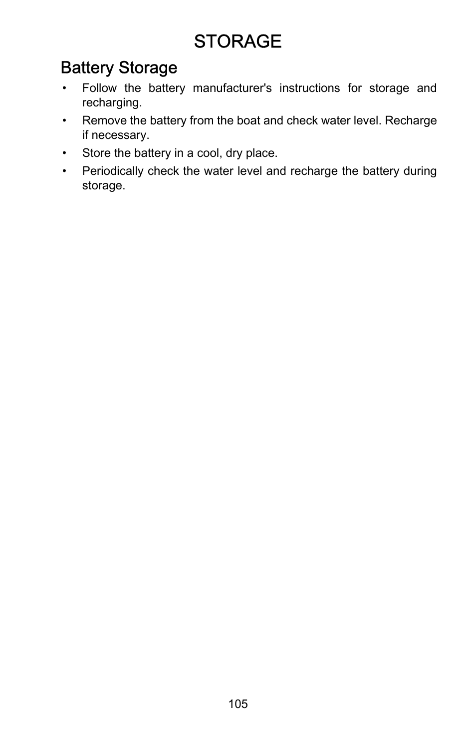 Storage, Battery storage | Mercury Marine Verado 6 User Manual | Page 3 / 3