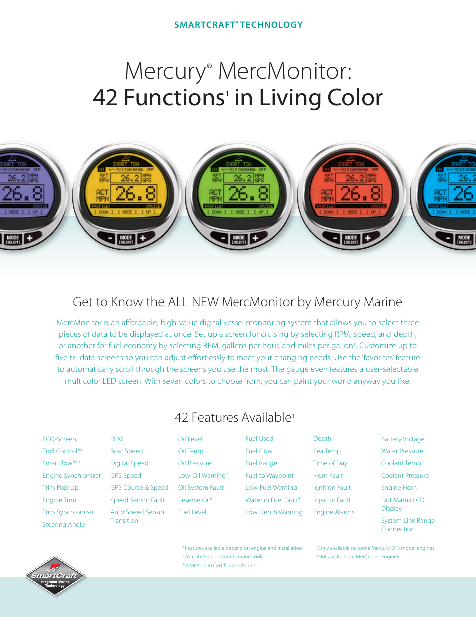 Mercury Marine MercMonitor 90-899883399 User Manual | 2 pages