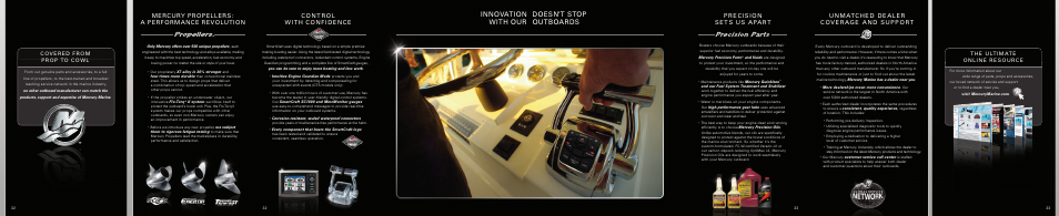 Innovation doesn’t stop with our outboards, Mercury propellers : a performance revolution | Mercury Marine 90-850416009 User Manual | Page 17 / 19