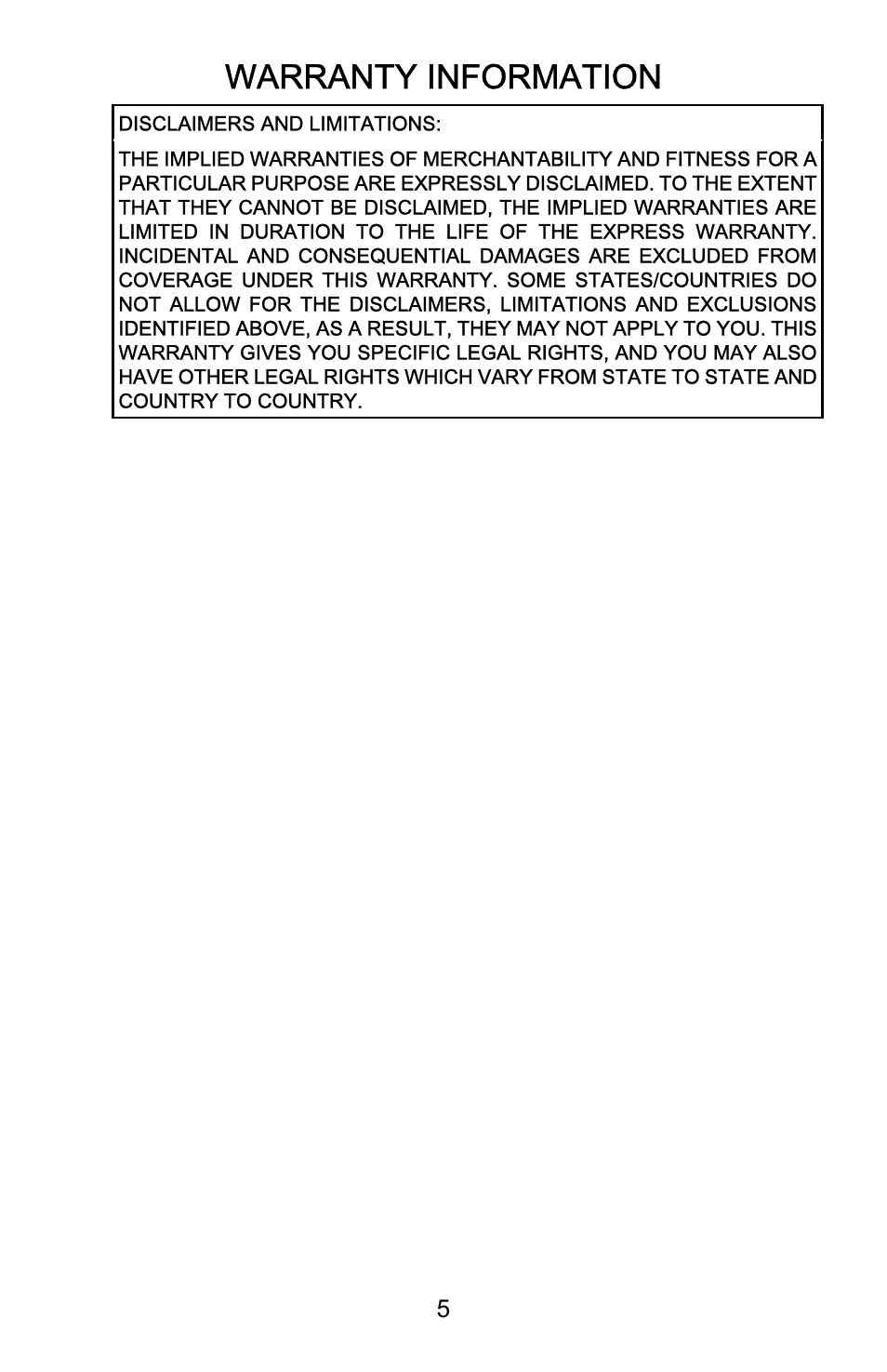 Warranty information | Mercury Marine Heavy Duty 899846001 User Manual | Page 9 / 50
