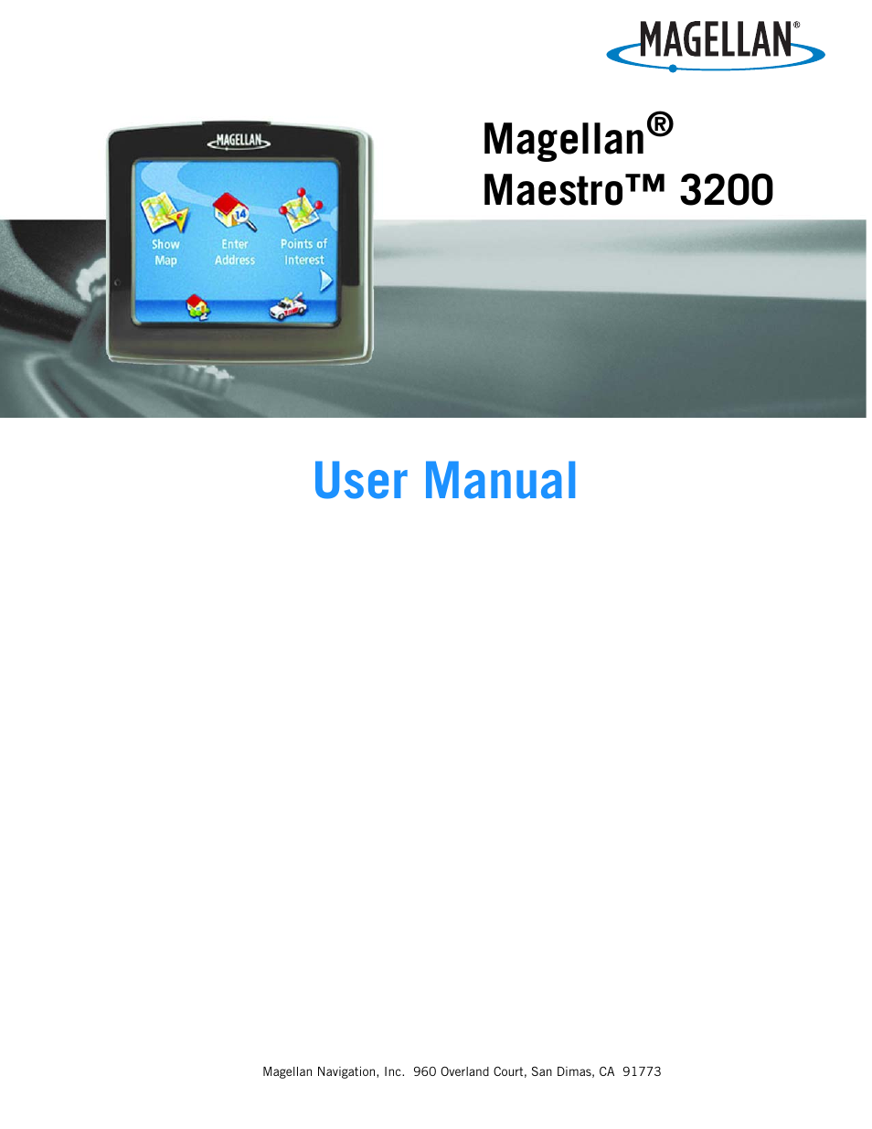 Magellan Maestro 3200 User Manual | 60 pages