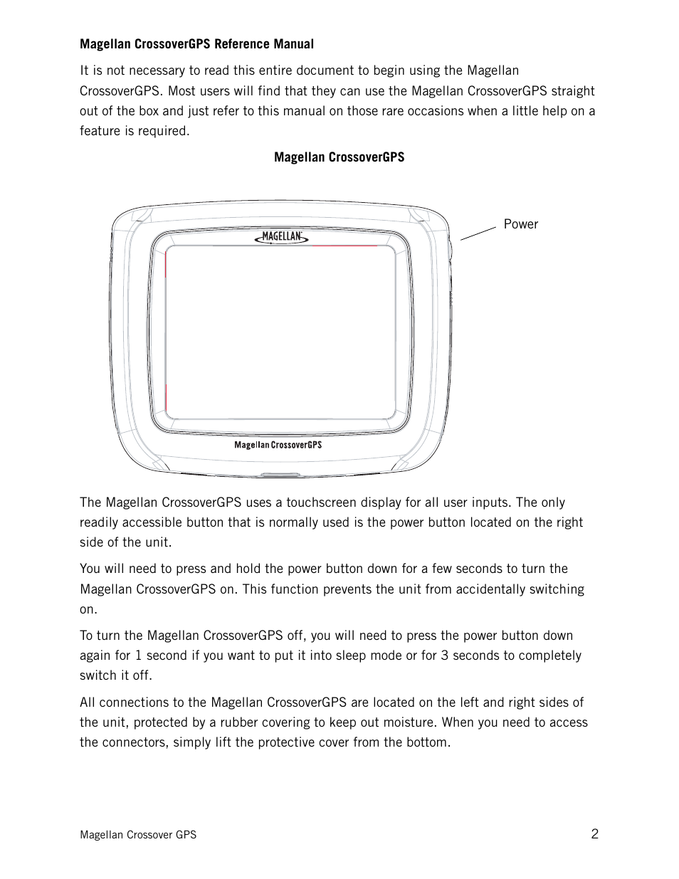 Magellan crossovergps reference manual, Magellan crossovergps | Magellan CrossoverGPS 980890-05 User Manual | Page 12 / 80