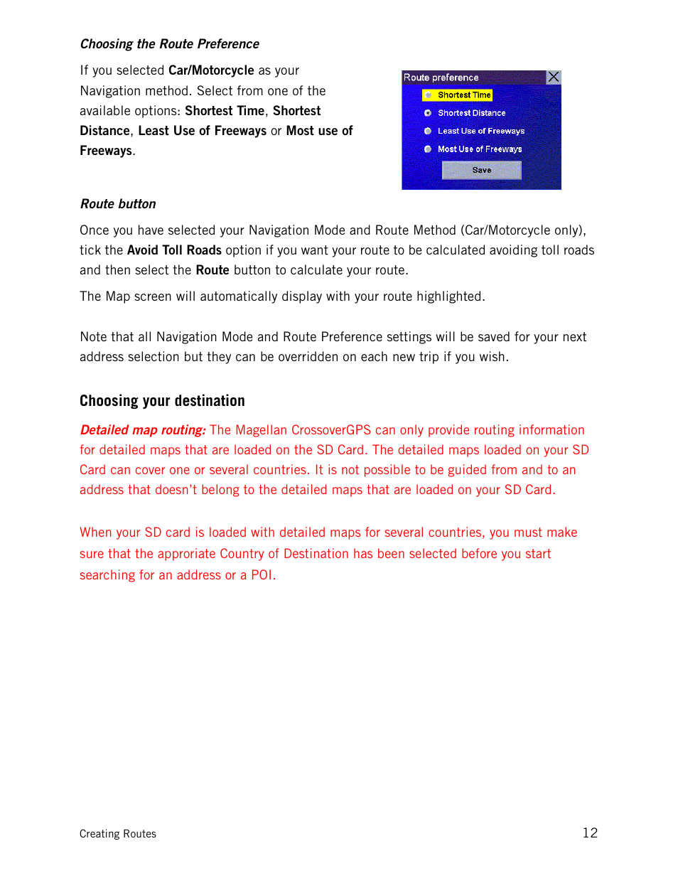 Choosing your destination | Magellan CrossoverGPS 980890-05 User Manual | Page 23 / 80