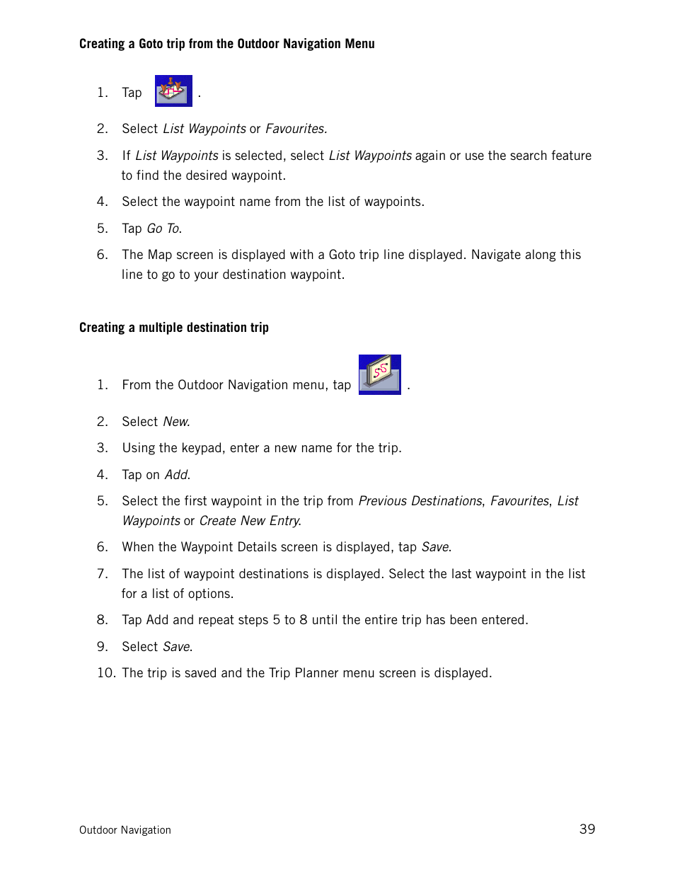 Creating a multiple destination trip | Magellan CrossoverGPS 980890-05 User Manual | Page 53 / 80