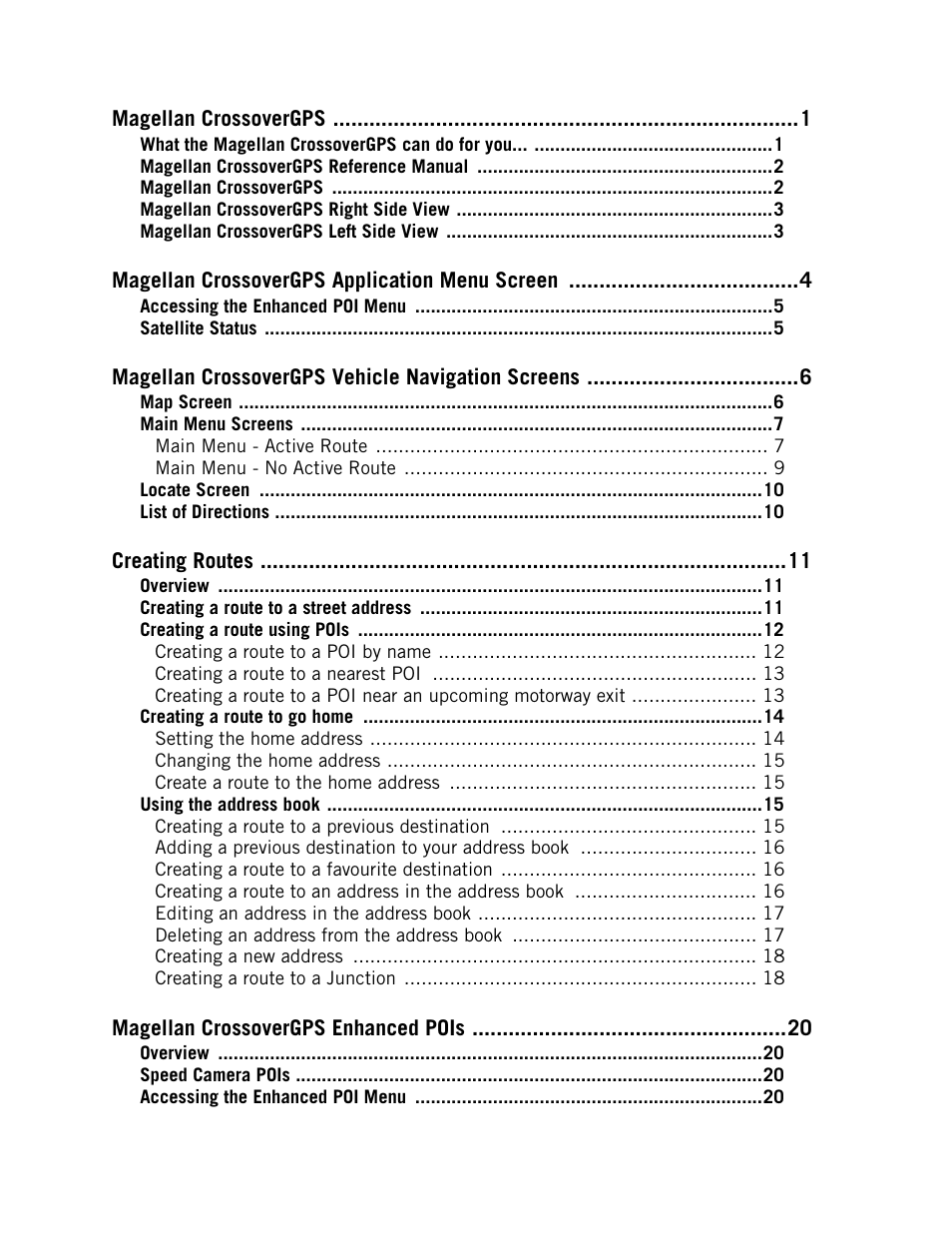 Magellan CrossoverGPS 980890-05 User Manual | Page 6 / 80