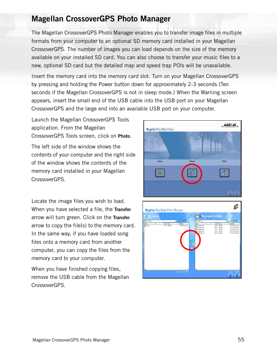 Magellan crossovergps photo manager | Magellan CrossoverGPS 980890-05 User Manual | Page 72 / 80