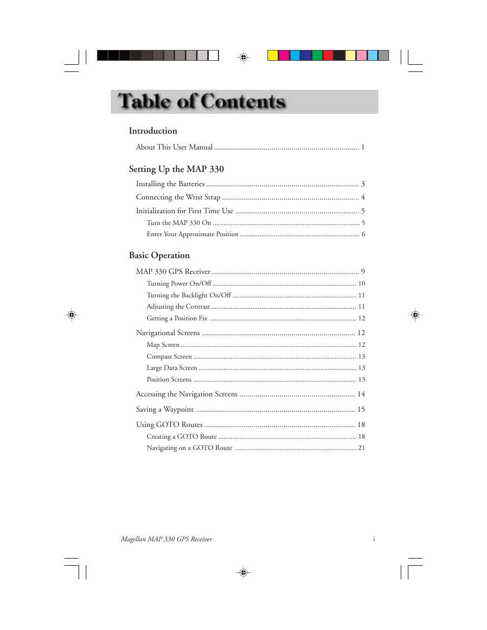 Magellan 330 Series User Manual | Page 7 / 94
