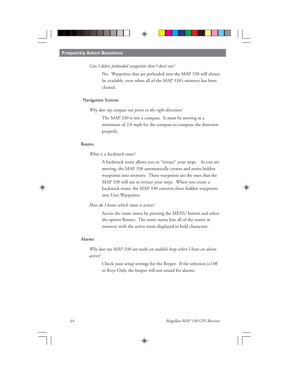 Magellan 330 Series User Manual | Page 76 / 94