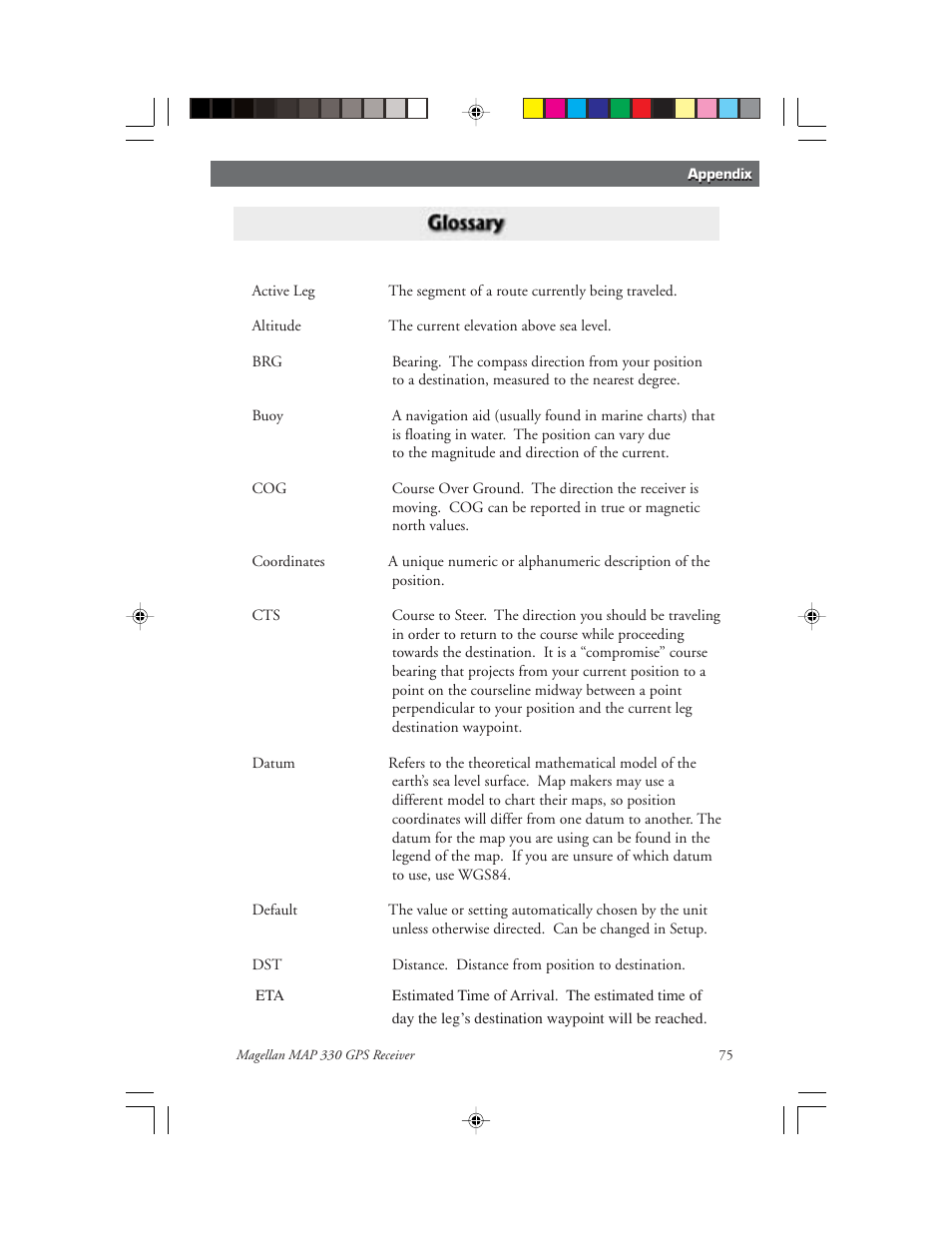 Magellan 330 Series User Manual | Page 87 / 94