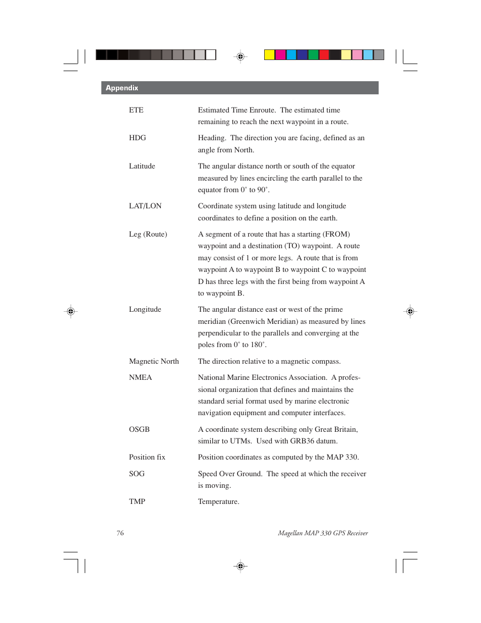 Magellan 330 Series User Manual | Page 88 / 94