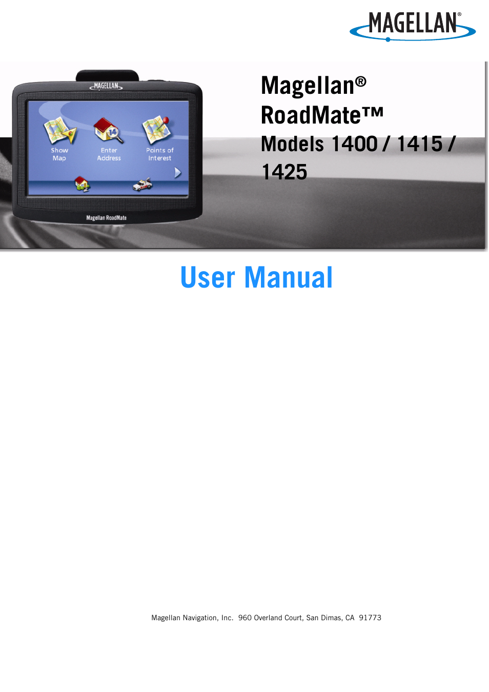 Magellan RoadMate 1415 User Manual | 60 pages