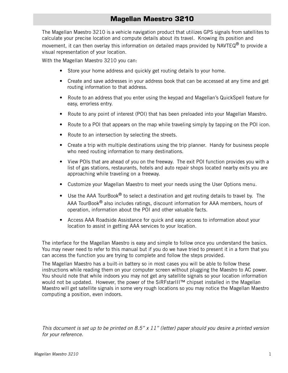 Magellan maestro 3210 | Magellan MAESTRO 3210 User Manual | Page 10 / 68