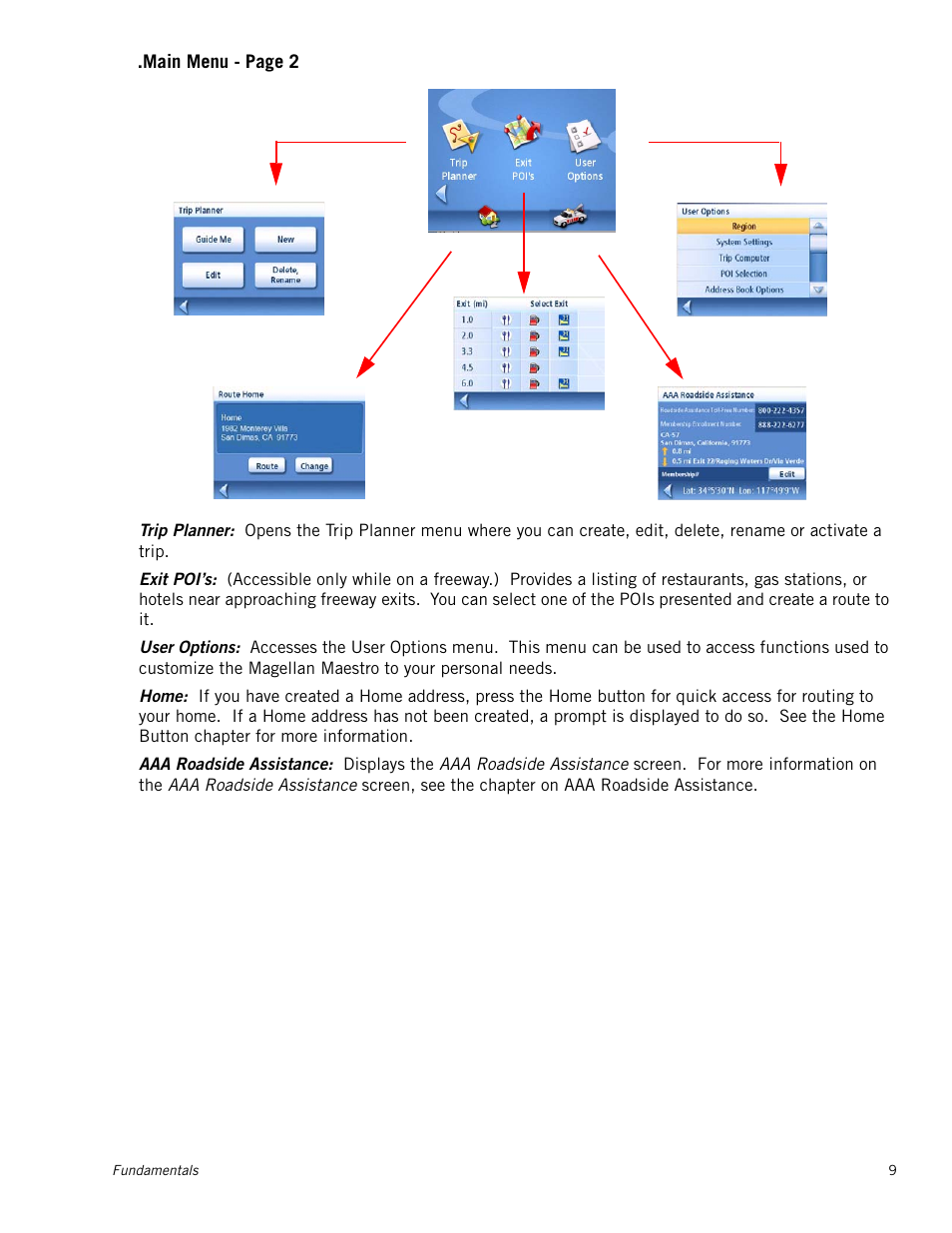 Magellan MAESTRO 3210 User Manual | Page 18 / 68
