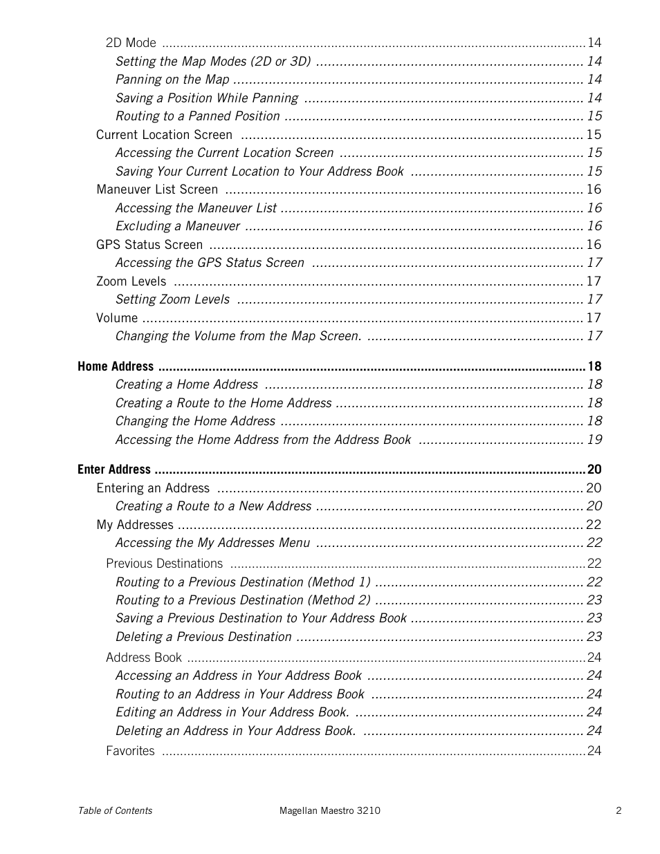 Magellan MAESTRO 3210 User Manual | Page 6 / 68