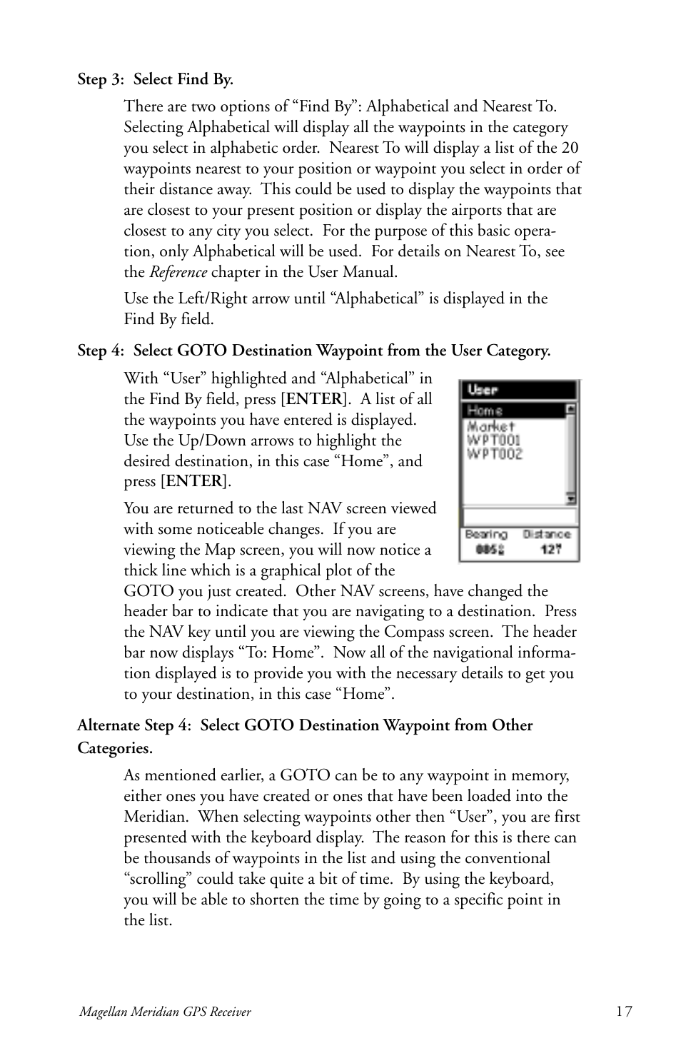 Magellan Meridian User Manual | Page 25 / 102