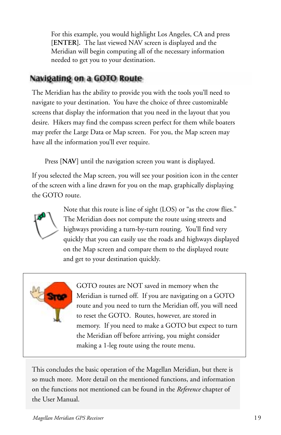 Magellan Meridian User Manual | Page 27 / 102