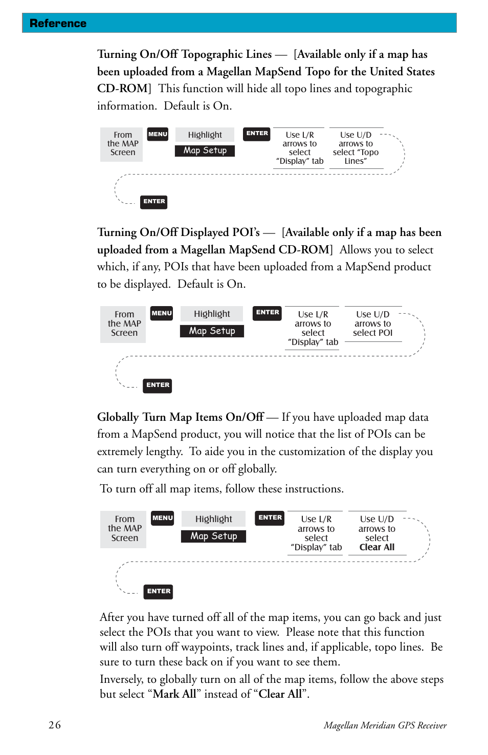 Reference | Magellan Meridian User Manual | Page 34 / 102
